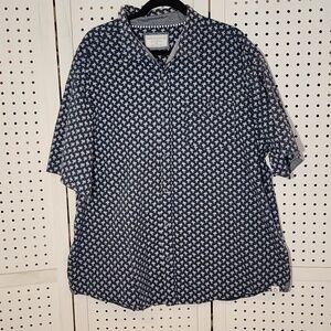 Free Planet size 3X 100% Cotton Navy Blue Flamingo Print